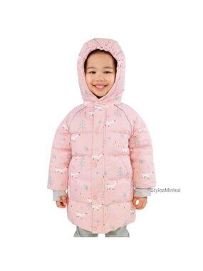 Toddler Waterproof Puffer Winter Coat Sherpa Lined Hooded Ski Jacket